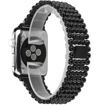 Curea iUni compatibila cu Apple Watch 1/2/3/4/5/6, 40mm, Luxury, Otel Inoxidabil, Black Curea iUni compatibila cu Apple Watch 1/2/3/4/5/6, 40mm, Luxury, Otel Inoxidabil, Black