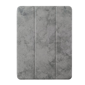 Husa tip carte pentru tableta iPad 2017/2018 de 9.7 inch din piele ecologica si compartiment pentru pix/stilou, Gri, BBL1120 Husa tip carte pentru tableta iPad 2017/2018 de 9.7 inch din piele ecologica si compartiment pentru pix/stilou, Gri, BBL1120