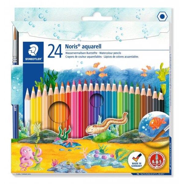 Creioane colorate aquarell Staedtler 24 bucati/set 14410NC24