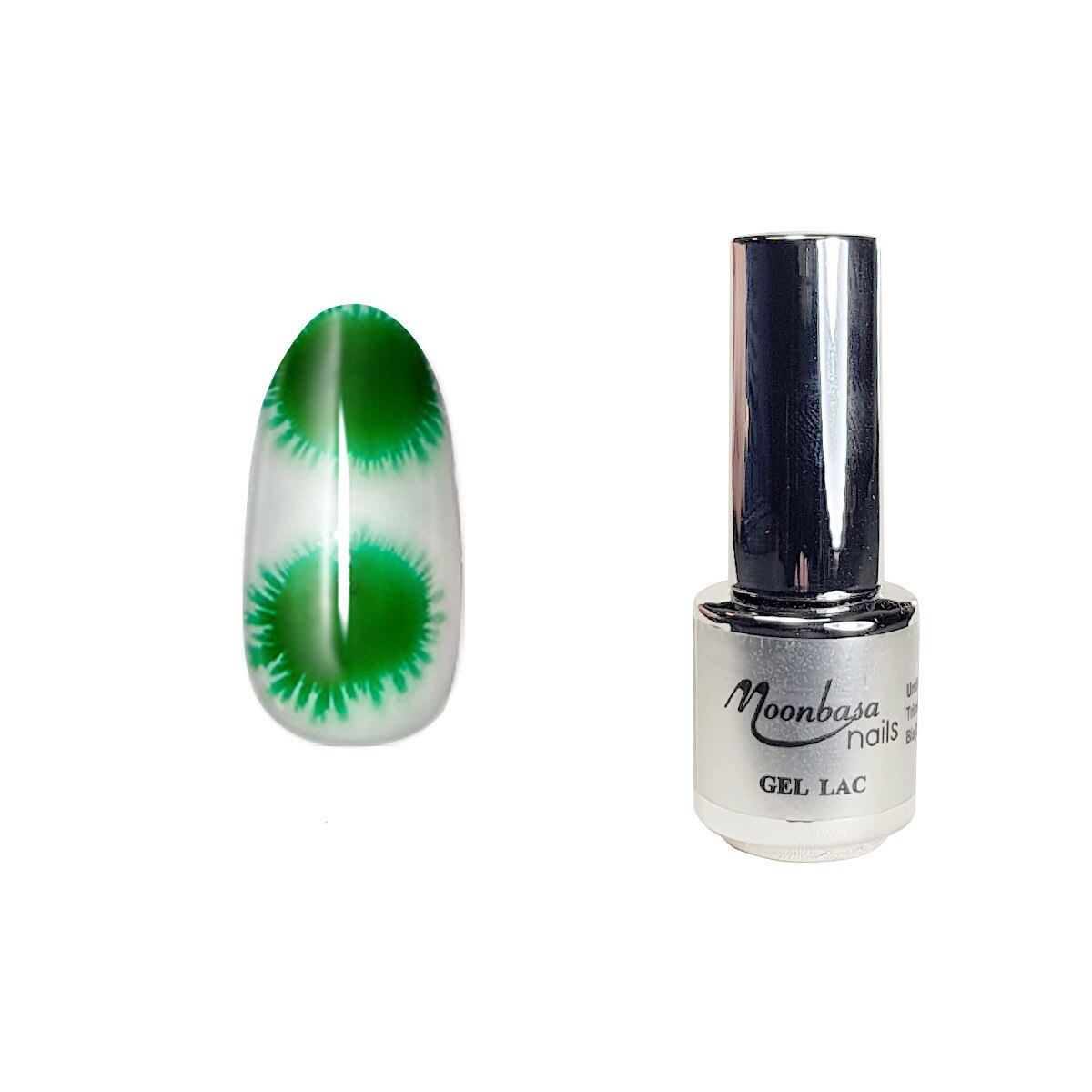 Oja semipermanenta, Snow Ice Gel, MoonbasaNails, 4ml, 725, Lucioasa, Verde inchis