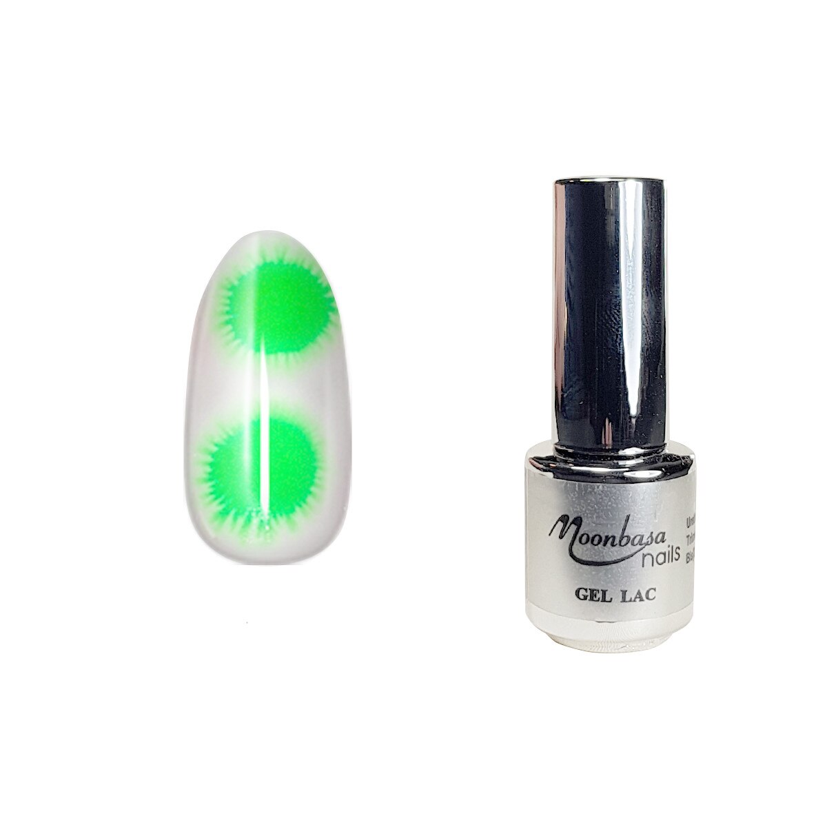 Oja semipermanenta, Snow Ice Gel, MoonbasaNails, 4ml, #730, Lucioasa, Verde Neon