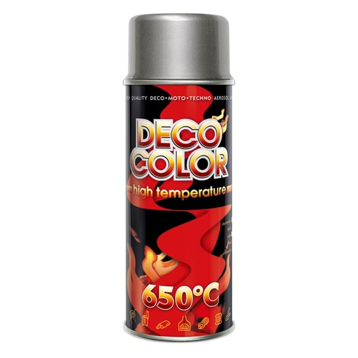 Spray vopsea temperatura aluminiu 400 ml Deco Color