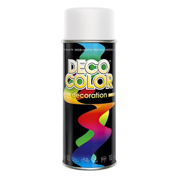 Spray vopsea auto RAL 9010 Alb Mat 400 ml Deco Color