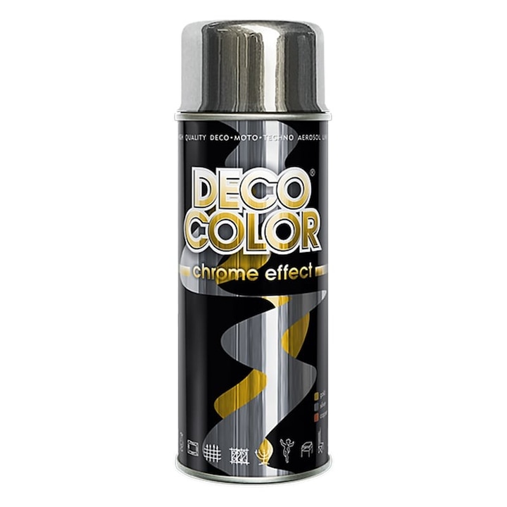 Spray vopsea cu efect crom argintiu 400 ml Deco Color