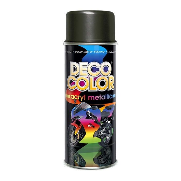 Spray vopsea auto metalizat negru 400 ml Deco Color
