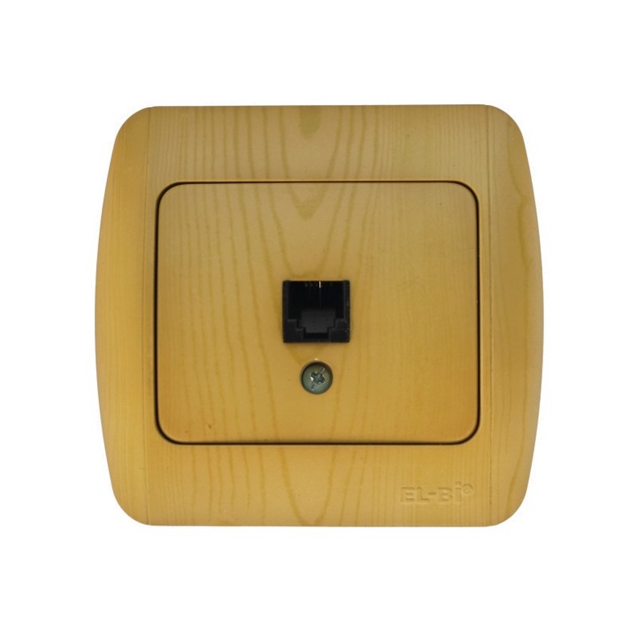 Priza telefon ELBI Zirve Fix RG11, cat3, T568A/B, fag