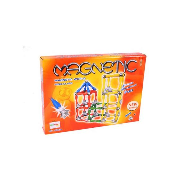 Set de constructie Magnetic, MalPlay, 120 piese, JH6834