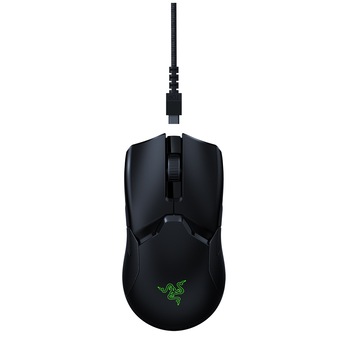 Mouse gaming wireless Razer Viper Ultimate & Dock, Ultrausor 74g, iluminare Chroma RGB, Negru