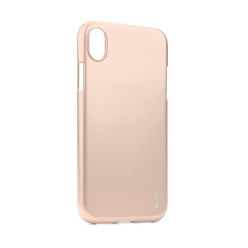 Carcasa I-Jelly Mercury pentru iPhone XR (gaura logo)- roz aurie