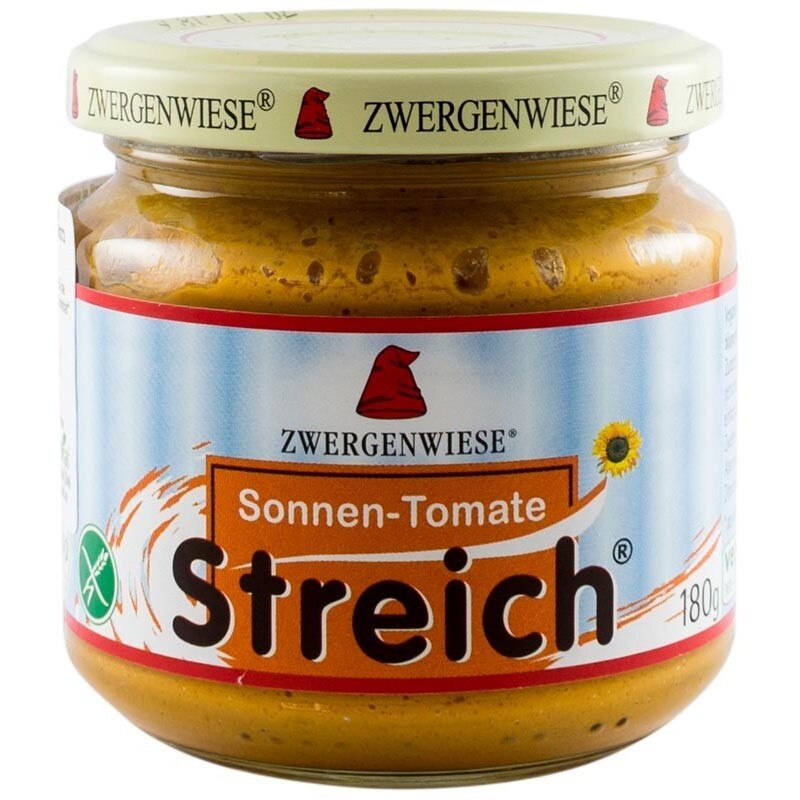 Crema tartinabila bio vegetala cu rosii si seminte de floarea soarelui, Zwergenwiese 180 g
