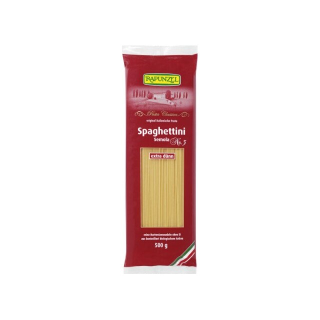 Spaghetti semola extra subtiri Nr3 Bio Rapunzel 500 g