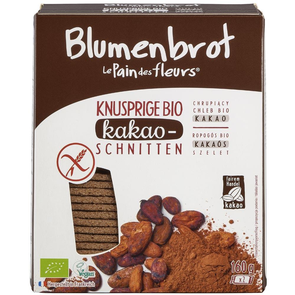 Felii crocante din faina de orez cu cacao, fara gluten, ECO 160 g (2 x 80 g) - Le Pain des fleurs