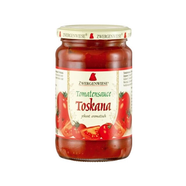 Sos de tomate Toskana picant Fara Gluten Bio Zwergenwiese 340 ml