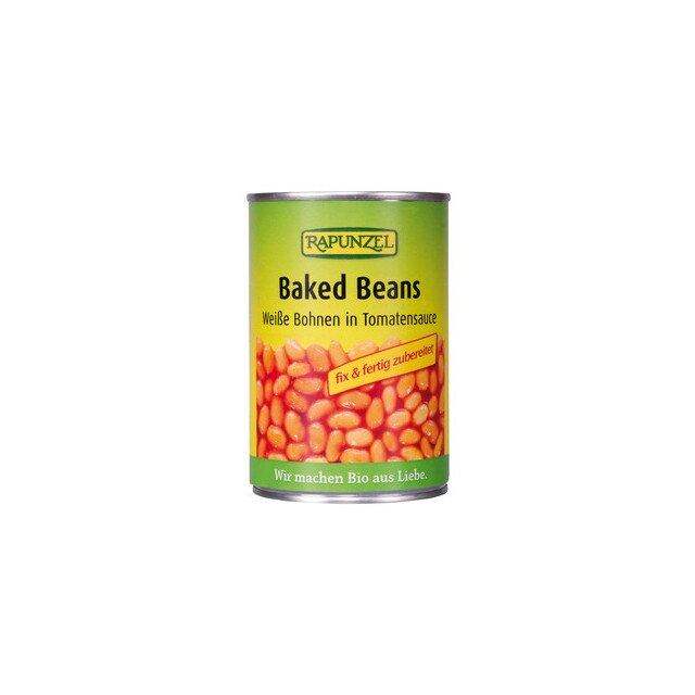 Fasole alba in sos de rosii in doza Bio Rapunzel 400 g