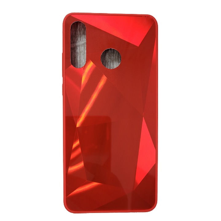 Калъф, Mirror case with diamond texture, съвместим с Huawei P Smart Z Red