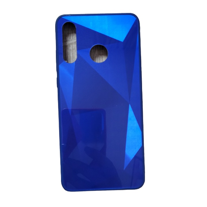 Huawei P Smart 2019 kompatibilis tok, tükröződő felület, gyémánt textúrájú, kék