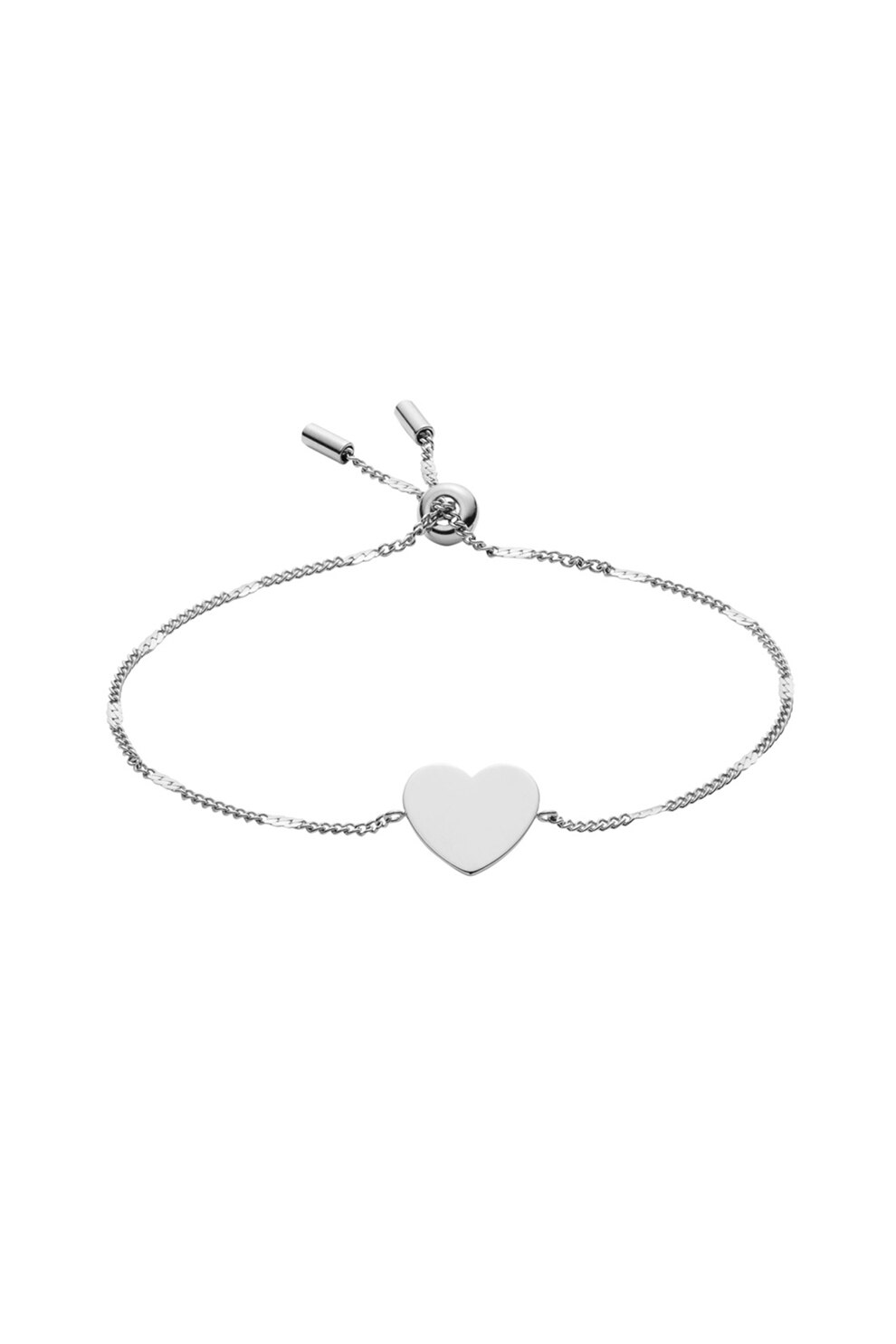 Fossil, Bratara ajustabila cu talisman inima, Argintiu