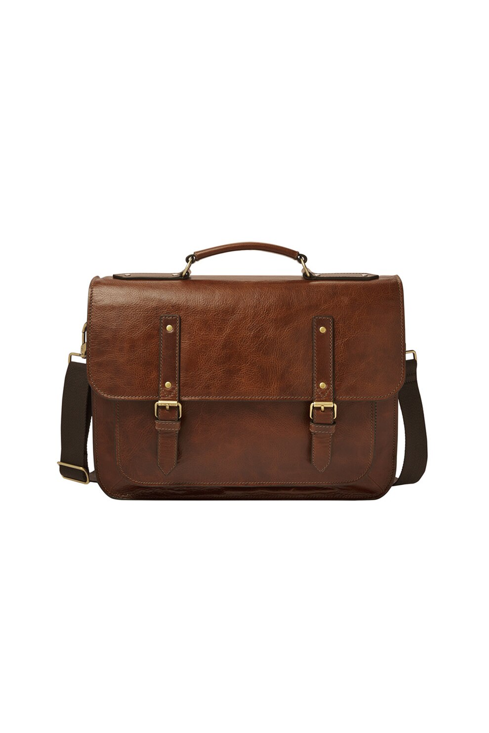 Fossil, Geanta messenger de piele Greenville, Coniac
