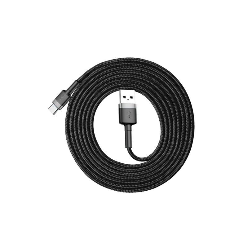 Cablu de date/Incarcare Baseus, Type-C 2m, Incarcare rapida, Negru / Gri