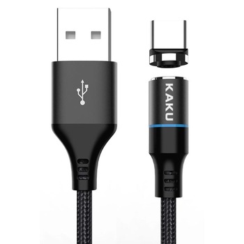 Cablu de incarcare si transfer date iKAKU magnetic, fast charging USB 3.2A, Apple, Lightning, 1m, invelis protector din nylon composit impletit, led, negru Cablu de incarcare si transfer date iKAKU magnetic, fast charging USB 3.2A, Apple, Lightning, 1m, invelis protector din nylon composit impletit, led, negru