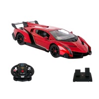 masina electrica cu telecomanda volan si pedala de frana si acceleratie control de la distanta 27 mhz scara 110 miscare in toate directiile cu usi care se deschid design realist cu lumini si sunete imagen 47_0_
0