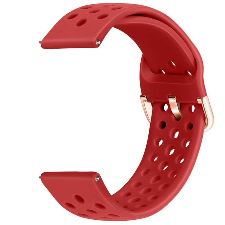 Szilikon szíj, kompatibilis a Samsung Galaxy Watch Active 2-vel, gyorskioldó teleszkópok, piros