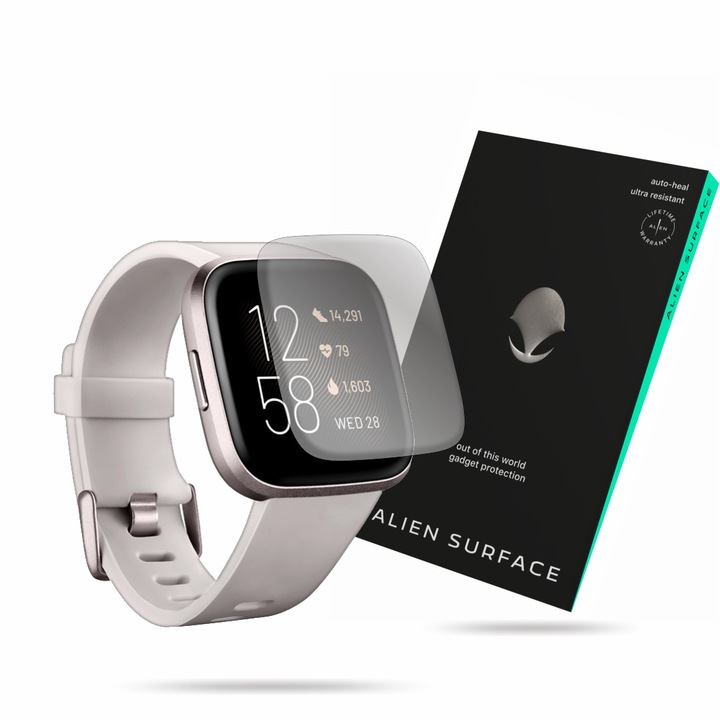 Alien Surface Fólia, FitBit Versa 2, képernyővédő készlet 1 + 2 tartalék