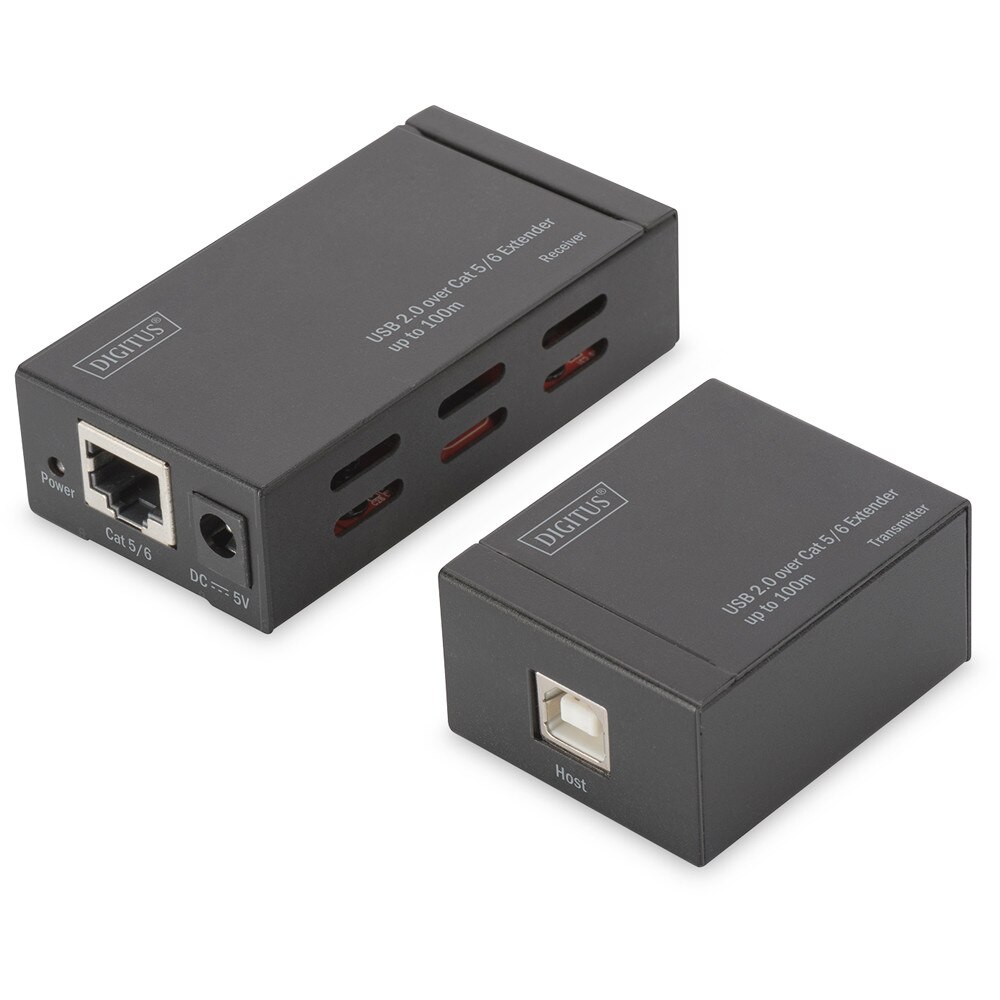 Prelungitor USB 2.0 prin cablu UTP, 100 metri, Digitus