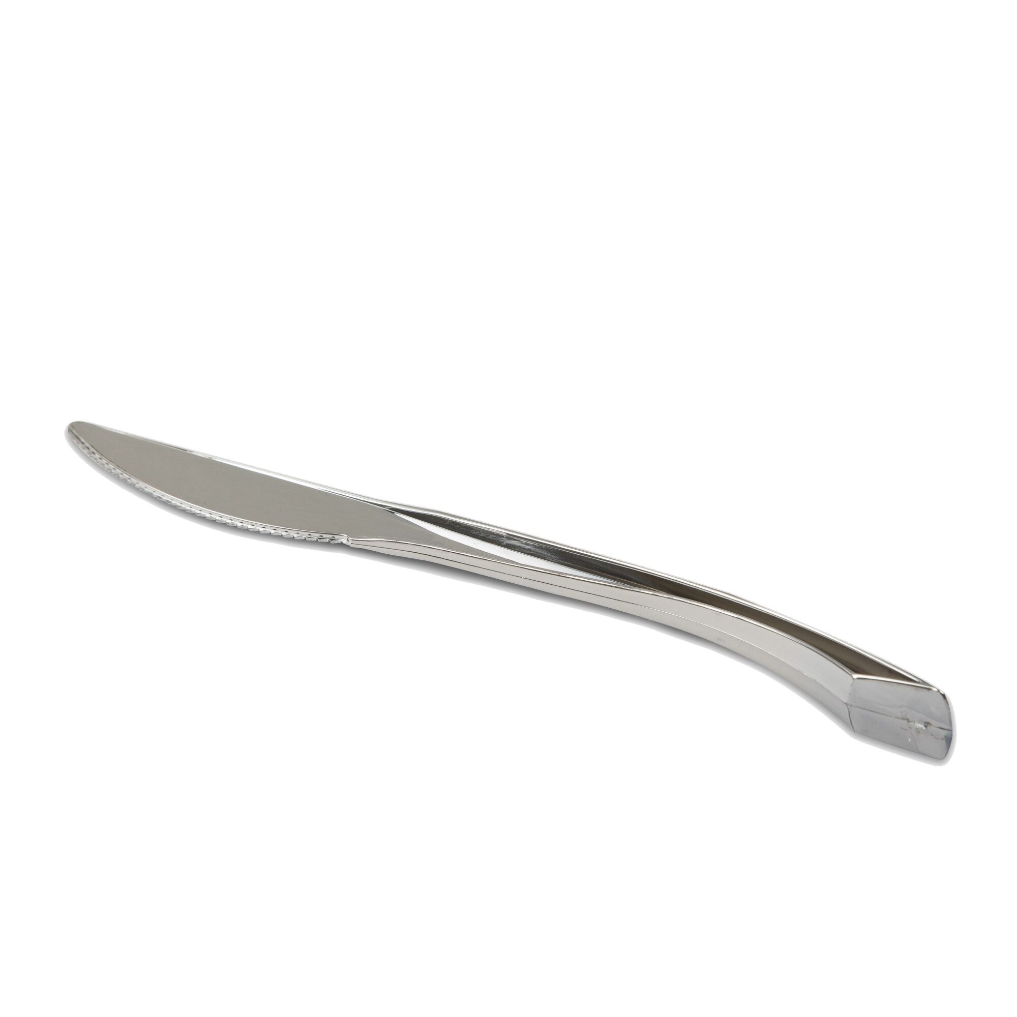 Cutite metalizate de unica folosinta, CaterWare, 10 buc./set, argintiu