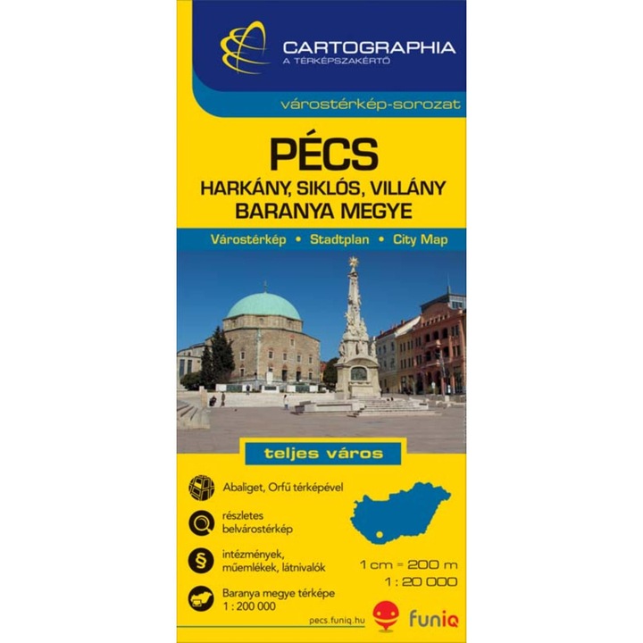 Pécs, Harkány, Siklós, Villány várostérkép (+Baranya megye térképe)