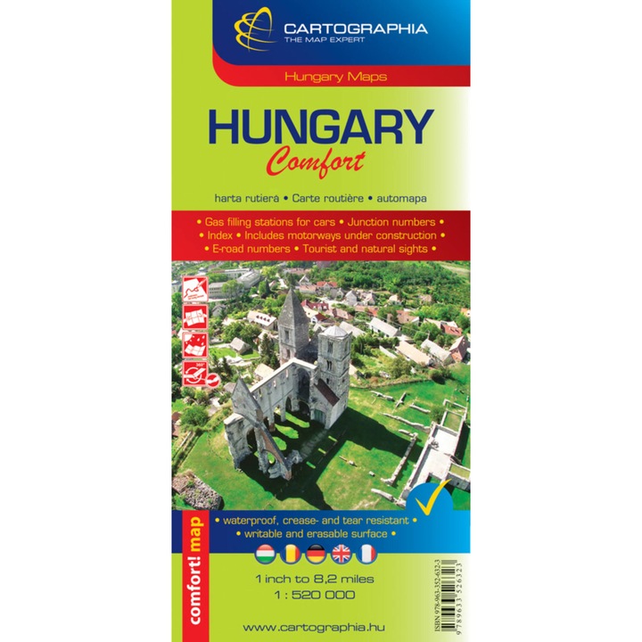 Magyarország Comfort térkép (laminált)
