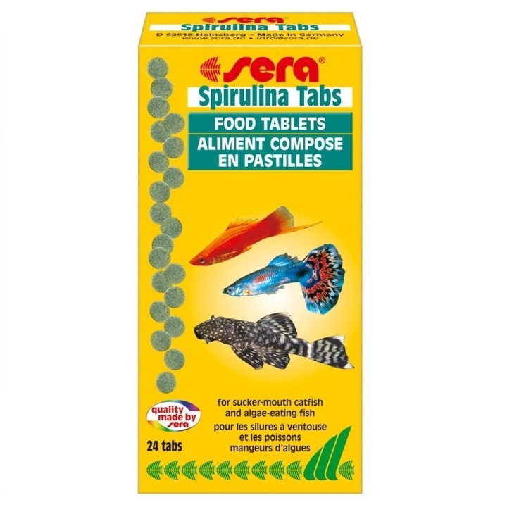 Hrana pentru Pesti Sera Spirulina 24 Tablete