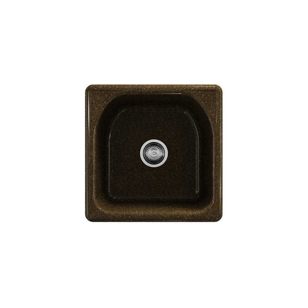 Chiuveta compozita pentru bucatarie Fat 92108, patrata, culoare brownie