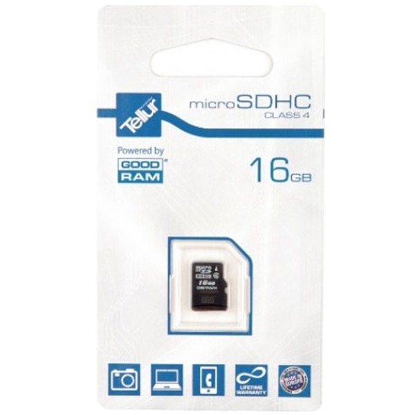 Card de memorie Tellur MicroSDHC, 16GB, Class 4