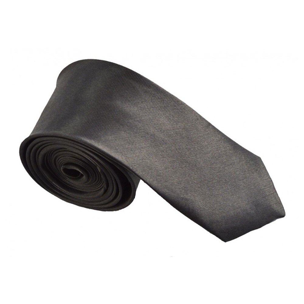 Cravata barbati ingusta gri uni