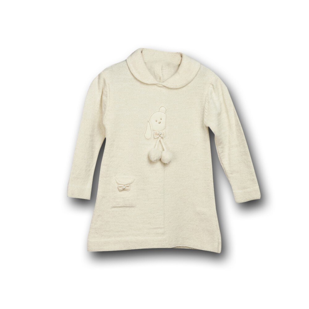 Rochie tricotata Ciucuras 1714 Alb