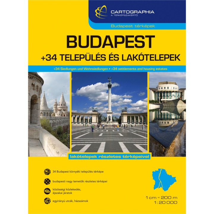 Budapest +34 település és lakótelepek atlasz (outlet)