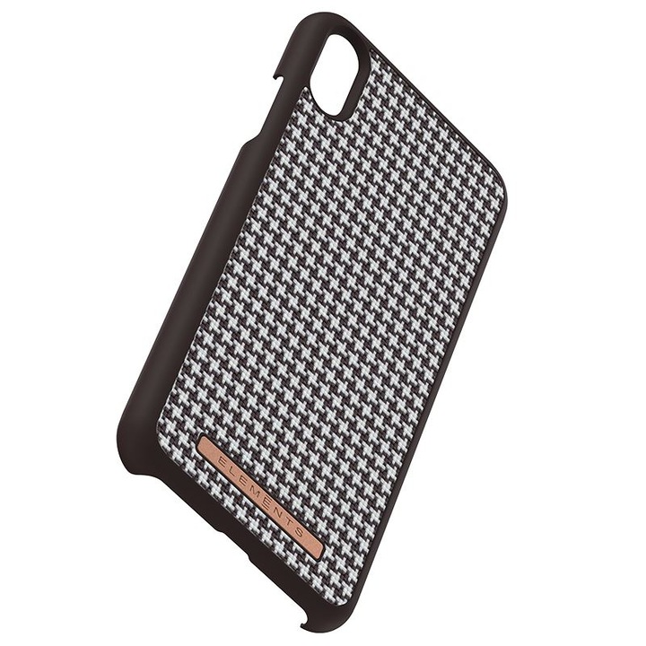 ND38_E20315 Nordic Elements Saeson Idun - Anyaga borítás iPhone Xs Max készülékhez (sötétbarna)