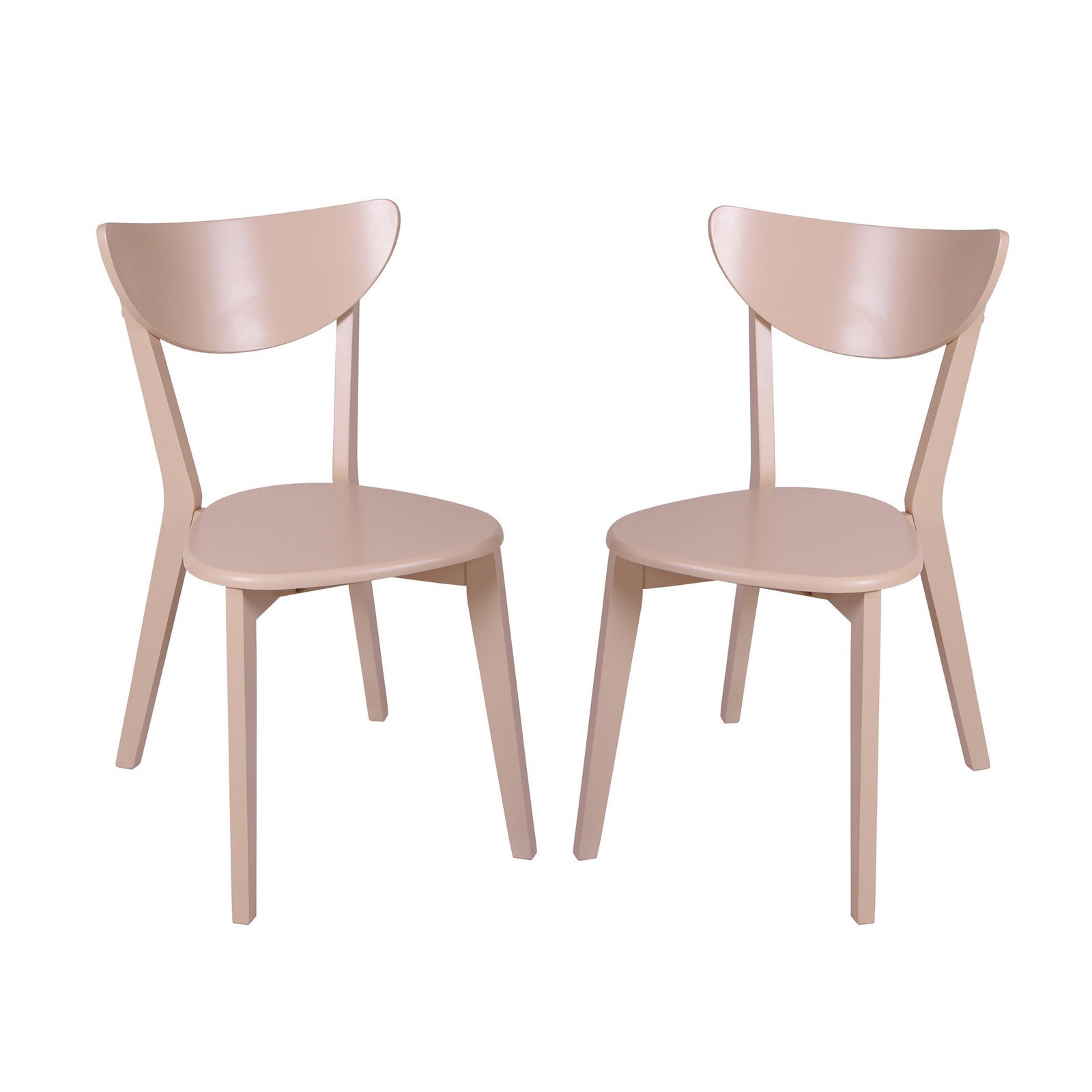 Set 2 scaune MODERN T, Lemn, Beige