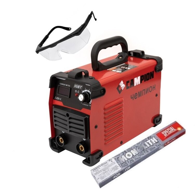 Invertor/Aparat de sudura Campion 250 A Red, ochelari sudura si electrozi