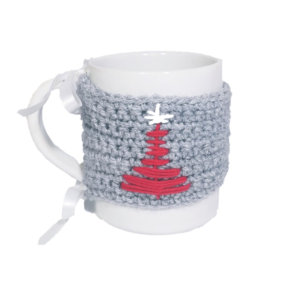 Cana cu hainuta crosetata multicolor, 300ml