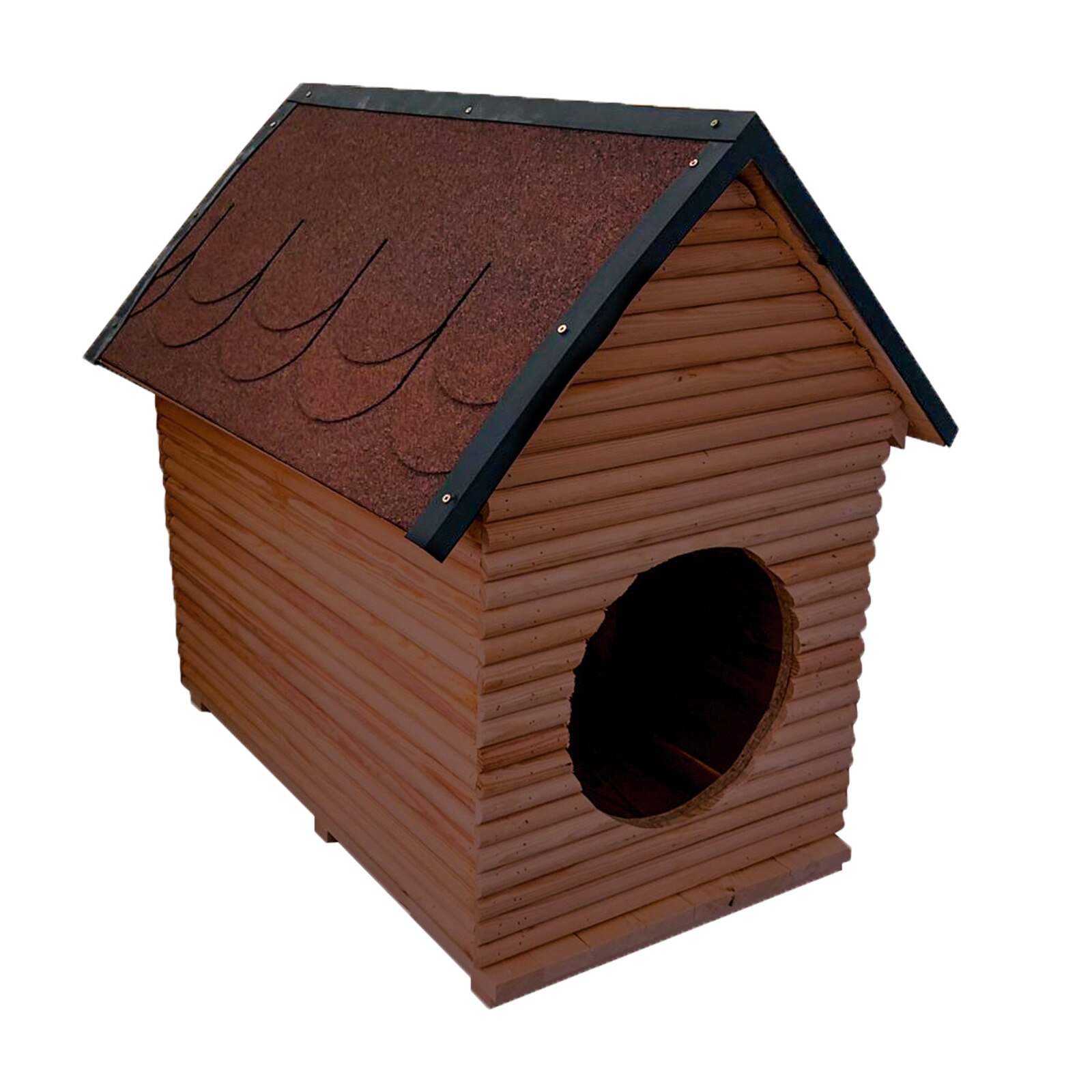 Cusca de caine, lemn masiv, 53 x 83 x 90 cm, nuanta lemn nuc