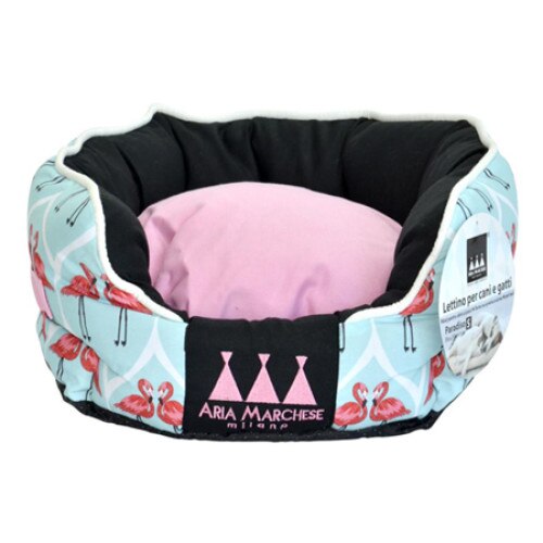 Patut caini pisici Paradiso Bleu/Flamingo M, 58x50x25cm, Aria Marchese