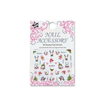 Tatuaj sticker cu efect acrilic pentru decor unghii E895, MoonbasaNails, Multicolor Tatuaj sticker cu efect acrilic pentru decor unghii E895, MoonbasaNails, Multicolor