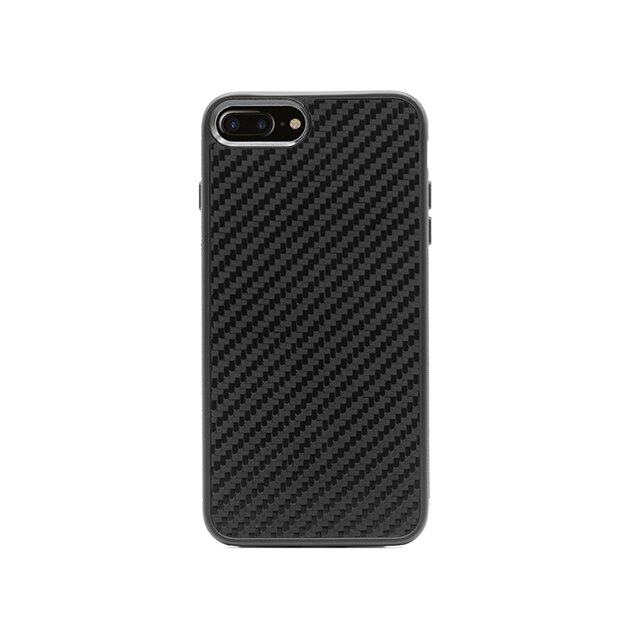 Husa de Telefon din Silicon cu Insertie de Fibra de Carbon Autentica Compatibila cu Iphone 7/8 Plus