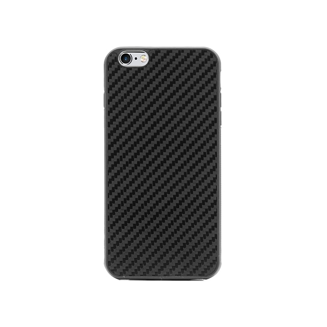 Husa de Telefon din Silicon cu Insertie de Fibra de Carbon Autentica Compatibila cu Iphone 6/6s Plus