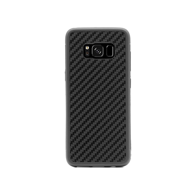 Husa de Telefon din Silicon cu Insertie de Fibra de Carbon Autentica Compatibila cu Samsung Galaxy S8