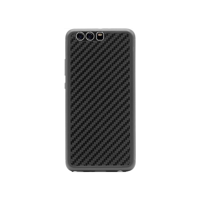 Husa de Telefon din Silicon cu Insertie de Fibra de Carbon Autentica Compatibila cu Huawei P10 Plus