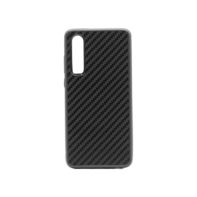 Husa de Telefon din Silicon cu Insertie de Fibra de Carbon Autentica Compatibila cu Huawei P30