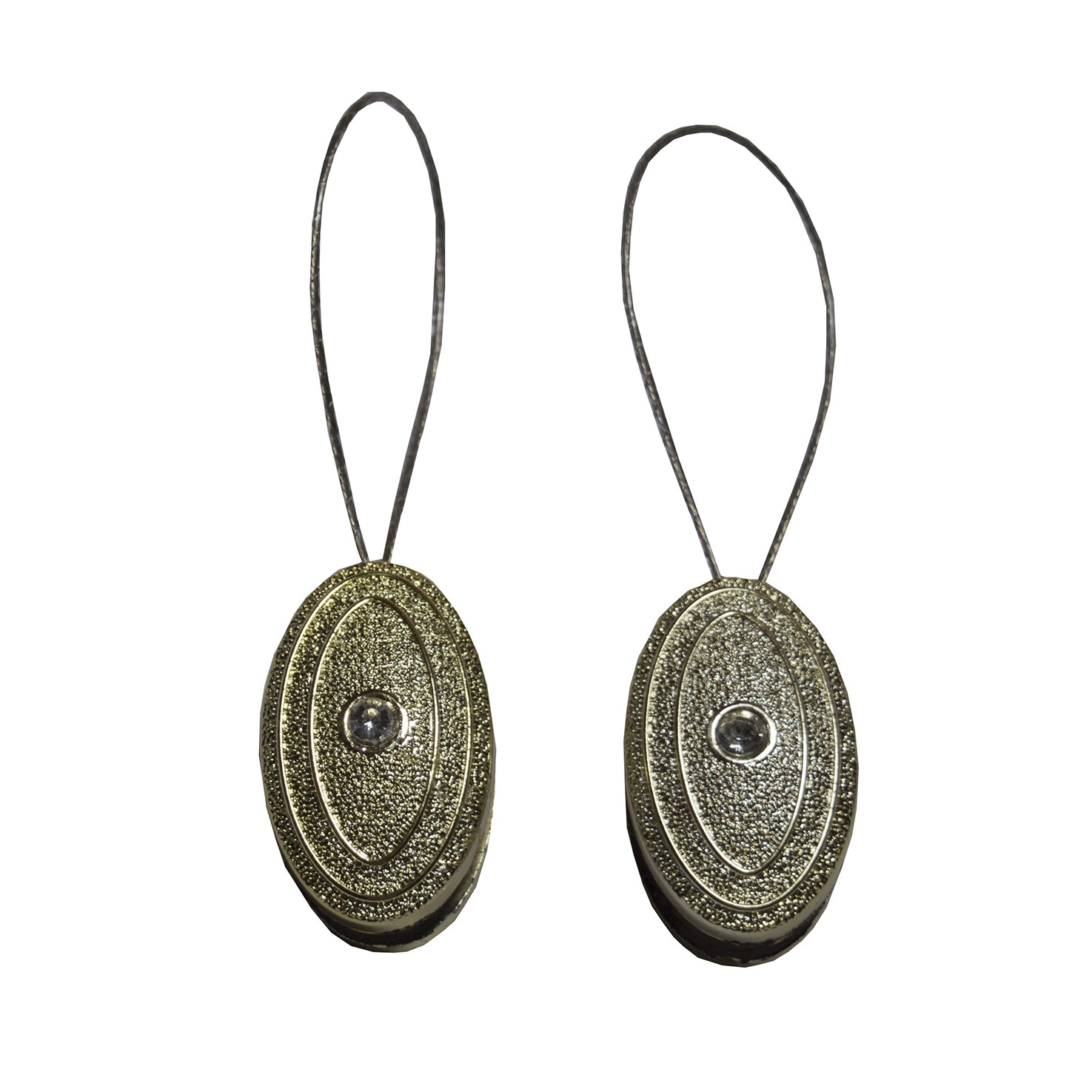 Set 2 magneti decorativi cu sufa metalica, model Perla auriu